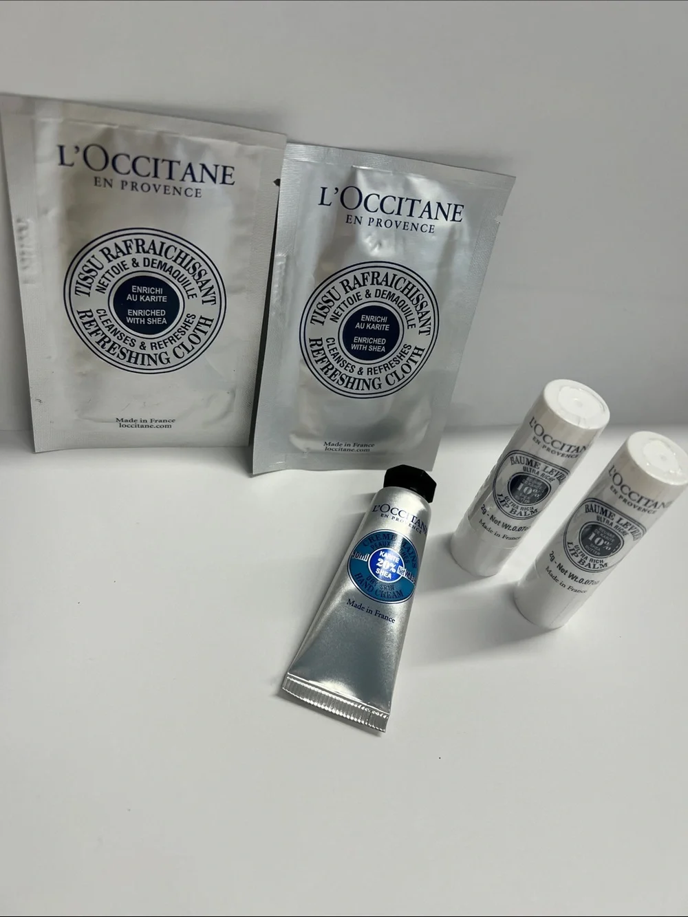 LOCCITANE travel sealed cloths
